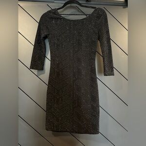 Elegant Black Glitter Dress